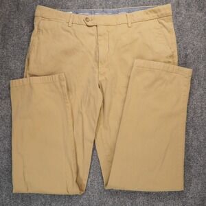 Ballin Chino Pants Mens 36x30 Khaki Solid Flat Front Preppy Business Casual